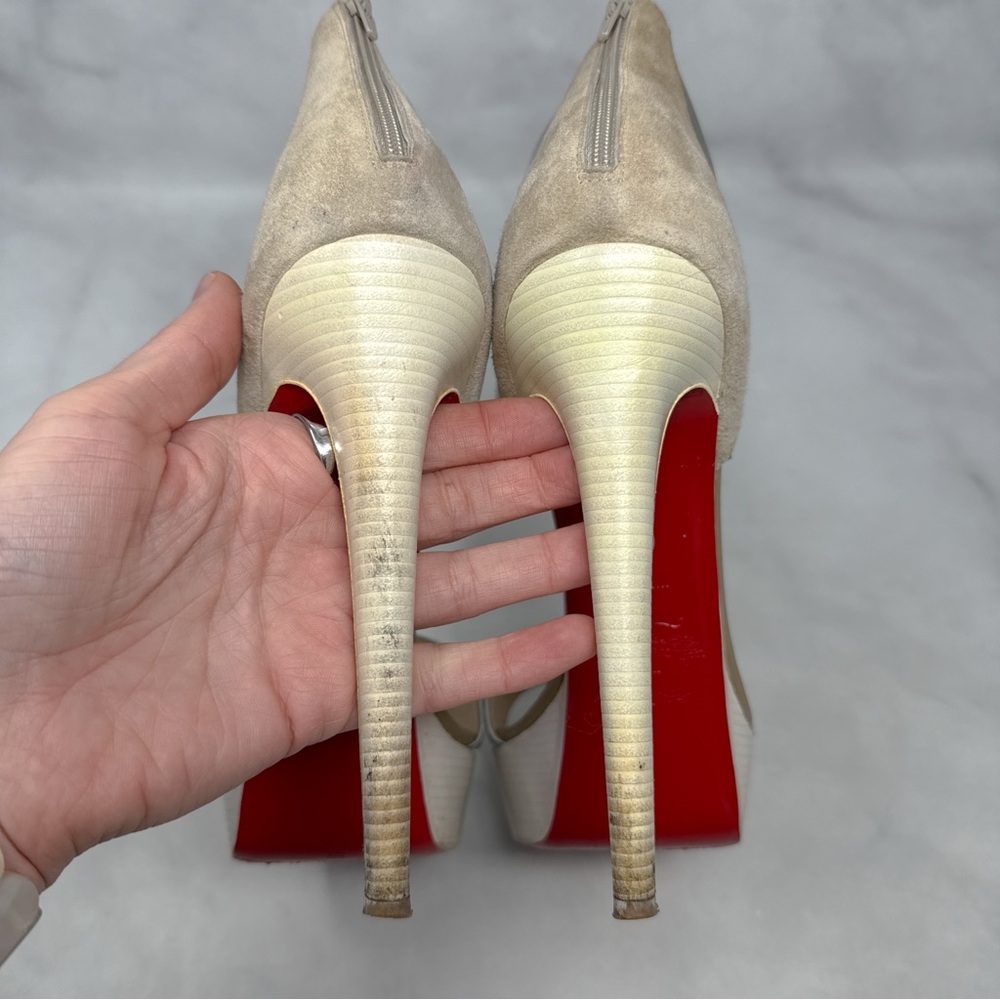 Christian Louboutin Dufoura 140 PVC Python Platform Stiletto Sandal Heels 40 - Picture 11 of 16
